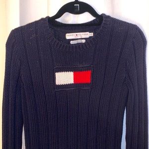 Vintage Tommy Hilfiger navy blue sweater with logo